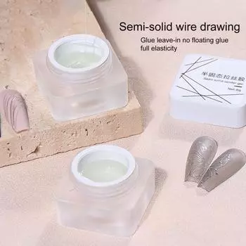 8 г гель для рисования ногтей эластичный липкий полутвердый гель для рисования, не требующий мытья, белый DIY долговечный УФ-светодиодный гель для рисования ногтей принадлежности для ногтей белый