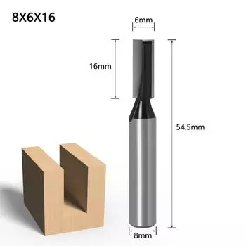 8 Handle Bottom Cleaning Cutter Engraving Machine Cutter Woodworking Milling Cutter Bottom Cleaning Cutter Bottom Milling Table Milling Bottom Cutter Bottom cleaning knife 8 * 6 * 16 black