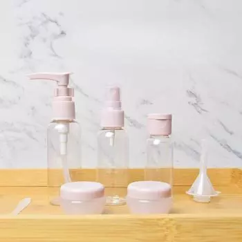 Набор для наполнения дорожных бутылок 8-в-1, косметический лосьон-спрей, лосьон и крем для лица, баночка с кремом, косметическая дополнительная бутылочка 8pcs