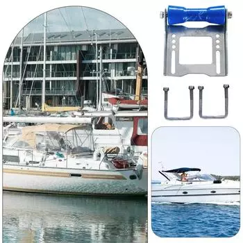 8 Inch Blue Hard Plastic Boat Trailer Roller Heavy Rubber Bolt Trailer Shaft Roller 200mm Boat Duty Parts P2I0