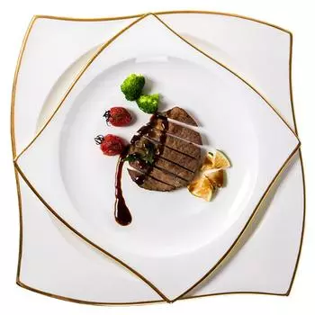 8-inch European Creative Bone China Steak Plate Western Tableware Full Western Plate Steak Plate