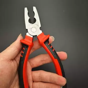 8-Inch Industrial Grade High-carbon Steel Pliers Set - Multifunctional Electrician s Tool with Wire Cutter & Screwdriver, Durable Metal Construction 1pc