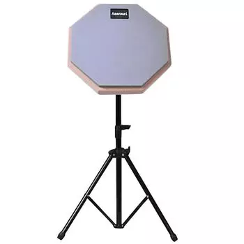 8 Inches Drum Practice Pad with Adjustable Stand Practice Training Drum Pad # серый