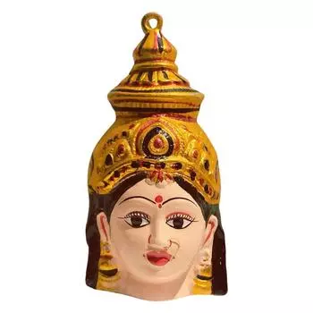 8 Inches Skin Colour Lakshmi Face - Varalakshmi Face for Pooja - Skin Varalaxmi Amman Face 8 INCH