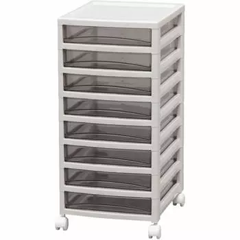 8 Iris Ohyama Чехол для писем, прозрачный, для хранения документов, офисный ящик для хранения документов, светло-серый [неглубокие ярусы] OCE-S800R