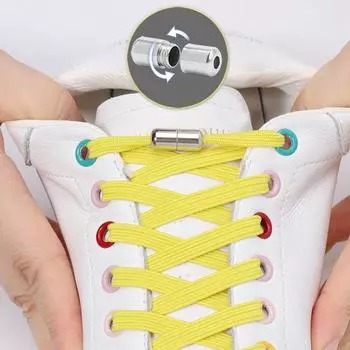 № 8. Эластичные шнурки без завязок. Шнурки для кроссовок. Шнурки на плоской подошве без завязок. Шнурки для детей и взрослых. Быстрые шнурки для обуви. Резинки для обуви. белый