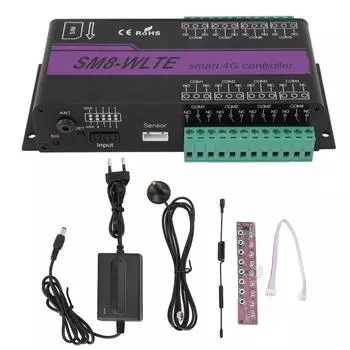 8-канальный контроллер SMS-сигнализации 4G, контроллер доступа к мобильному телефону 4G, приложение, веб-сигнализация при сбое питания, EU P
