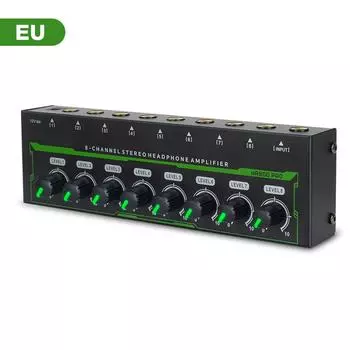 8-канальный усилитель для наушников, стереоусилитель для наушников, портативные разветвители для наушников EU