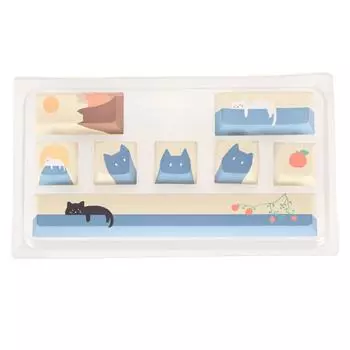 8 клавиш клавиатуры колпачки клавиш невыцветающие PBT краситель сублимационный процесс колпачки симпатичные DIY механические колпачки клавиш