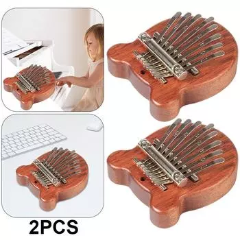 8-клавишная мини-калимба, деревянное/металлическое пианино для пальцев, небольшой музыкальный инструмент
