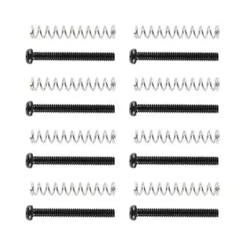 8 комплектов винтов для гитарного звукоснимателя, пружины, железная рама звукоснимателя с двойной катушкой, монтажные винты и пружины, золото чёрный