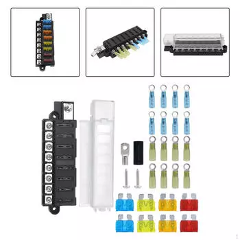 8-контактный блок предохранителей, лезвия, предохранитель, компонент, ремонтный блок, держатель, термоусадочный разъем для автомобиля RV