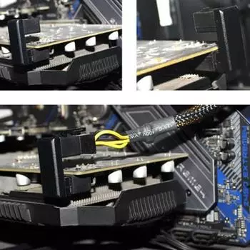 8-контактный разъем питания Gpu Power 180 градусов угловая видеокарта для 8-контактного разъема рулевого управления для настольных компьютеров as the picture