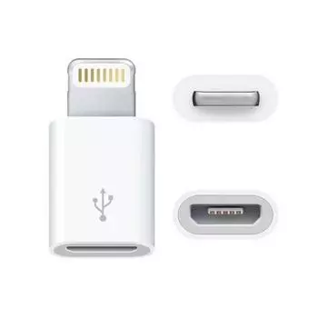 8-контактный USB-адаптер, штекер для кабеля Micro USB, зарядное устройство для iPhone 11Pro max XR XS 12 8 7 6S Plus 5 5S iPad iPod, разъем для быстрой зарядки и синхронизации данных белый