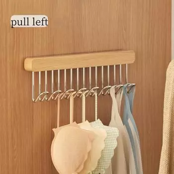 8 крючков Экономьте выдвижные вешалки, Многофункциональный органайзер для гардероба, Подходит для подтяжек, нижнего белья, сумок и хранения нескольких предметов