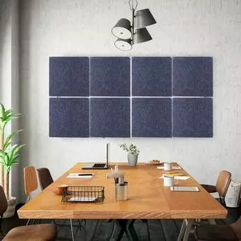 8 квадратных плиток из войлочной пробки размером 11,8 x11,8 для декора стен со 120 кнопками и самоклеящимися накладками, идеально подходят для офиса и дома