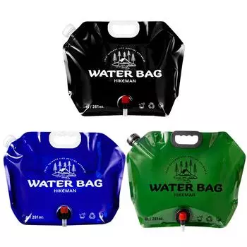 8 л аварийный кувшин для воды без BPA складной уличный мешок для воды пищевой марки с широкой ручкой для спорта/кемпинга/езды/походов/туризма синий