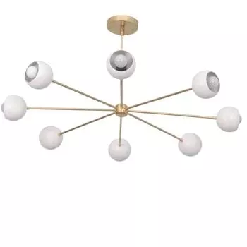 8 лампочек Современная люстра из необработанной латуни Потолочный светильник Итальянский светильник