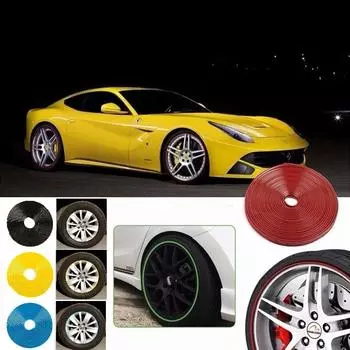 8 м автомобильный обод Защитная полоса Защитная полоса для края колеса Яркая матовая наклейка на колесо автомобиля Защитные чехлы для шин Автомобильные диски Стайлинг 8m синий