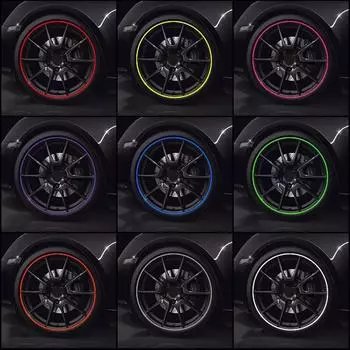 8 м/рулонные лезвия обода автомобиля, цветные защитные диски для колес, декоративная полоса, защитная линия для шин, резиновая накладка, защитная линия для шин жёлтый