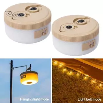 8 м выдвижная лампа для кемпинга, перезаряжаемая через USB, IPX4, водонепроницаемая, для сада, патио, двора, палатки, светодиодная лента для украшения Colorful Light