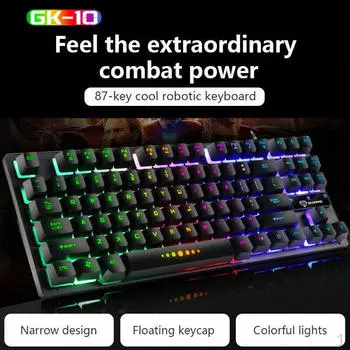 8-механическая игровая клавиатура RGB со светодиодной подсветкой для ПК-геймеров