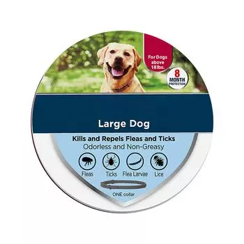 8 месяцев, ошейник против паразитов, против блох, против клещей, против лейшманиоза, для маленьких и средних собак One Size