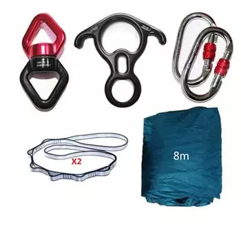 8 метровый гамак для йоги Sky Yoga Flying Dance Local Tyrant Set Набор из семи предметов для йоги с постепенным изменением цвета