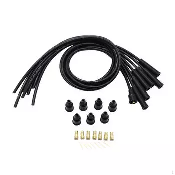 8-миллиметровый кабель зажигания HT Leads, легко устанавливается для 6-цилиндровых классических автомобилей