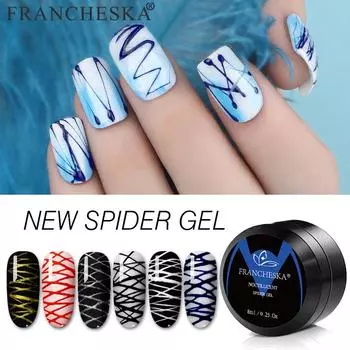 8 мл гель-паук для рисования проволоки, гель-лак для ногтей, гель-лак для рисования, тянущий шелк, креативный фототерапия, маникюр, дизайн ногтей, 12 цветов