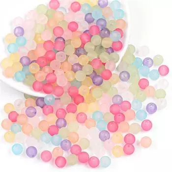 8 мм/10 мм акриловые прозрачные матовые матовые круглые бусины для изготовления ювелирных изделий своими руками 10mm 55pcs синий