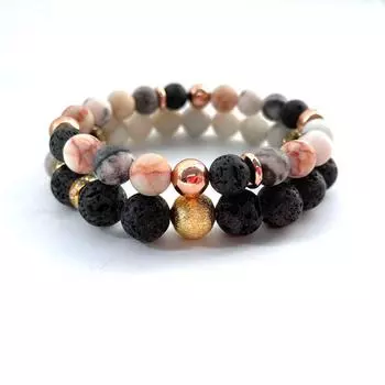 8 мм 10 мм оптовая продажа лава вулканический камень энергия исцеления свободные драгоценные камни браслет для мужчин женщин 19.5CM