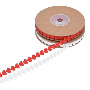 8 мм/5 м рулон классической ленты с волной и ленточкой в виде букета, декоративная лента с персиковым сердцем, набор из маленьких рулонов 8mm/5m красный