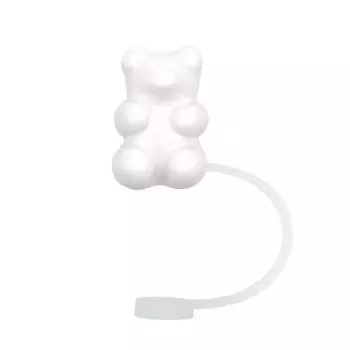 8 мм акриловый 3D цветной медведь силиконовая соломенная насадка . Аксессуары Стакан соломинка пылезащитный стакан C B3H5 Rose-1pcs