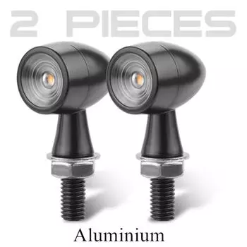 8 мм Алюминиевый Мотоциклетный Мини Светодиодный Указатель Поворота Пуля Мото мигающий Свет clignotant moto led 12 В Подходит для Kawasaki Suzuki Yamaha