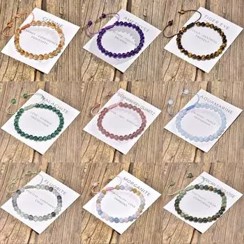 8 мм богемный браслет с лунным камнем для женщин, натуральный драгоценный камень, сердолик, бусины, исцеляющие кристаллы, регулируемые плетеные браслеты из веревки L(min 19CM)