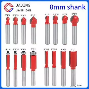 8 мм двусторонний прямой триммер для деревообработки Round bottom knife 8*3/8