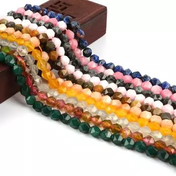 8 мм граненый натуральный камень, свободные подвески-разделители, круглые бусины для изготовления ювелирных изделий своими руками, аксессуары 8mm фиолетовый