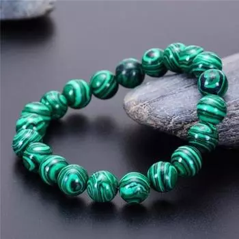 8 мм хризоколла малахитовые браслеты для женщин и мужчин натуральный камень бусины круглой формы рельефный браслет ювелирные изделия подарок чёрный