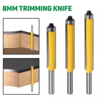 8 мм хвостовик 2 лезвия обрезка фреза фреза DIY деревообработка гравировальный инструмент 50.8mm