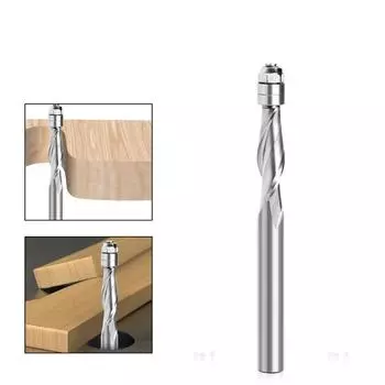 8 мм хвостовик заподлицо с цельной твердосплавной спиральной верхней опорой фрезерный станок с ЧПУ, концевая фреза с обжатием, фреза по дереву Pack of 1 серый