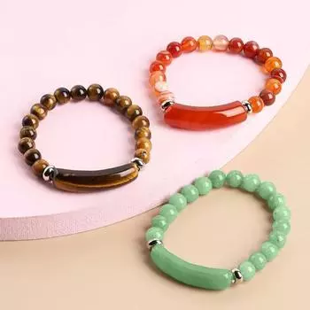 8 мм круглые бусины из натуральных камней элегантный розовый женский браслет из искусственного хрусталя 8mm A