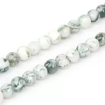 8 мм натуральные древесные линии агатовые бусины свободные круглые бусины для изготовления ювелирных изделий DIY браслет ожерелье серьги 8mm about 48pcs