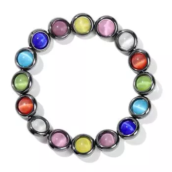 8 мм новый браслет «кошачий глаз» из натурального гематита, браслет из камня, модные энергетические браслеты-кольца для мужчин и женщин, исцеляющая защита, ювелирные изделия, подарок