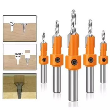 8 мм прочный сплав углеродистой стали деревообрабатывающий винт с потайной головкой ступенчатое сверло 3.2*8