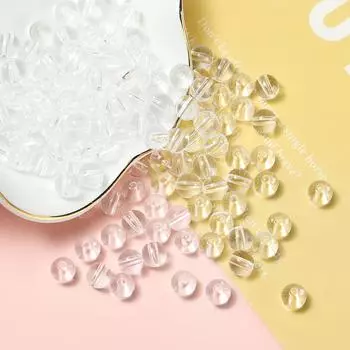 8 мм прозрачные акриловые круглые бусины, пропускающие лед, имитация стеклянных бусин, ручная работа, аксессуары для украшений из бисера 20 pcs