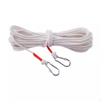 8 мм толщиной, ветрозащитная бельевая веревка с крючками для дома и улицы. White 10m