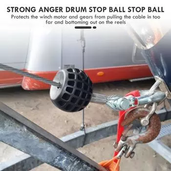 8 мм Защитный трос лебедки ATV UTV Commander Hook Stopper Line Save Winch Stopper Cable Stopper Automobile Accessories New 2024 чёрный