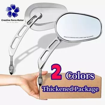 8 мм зеркала для мотоциклов, аксессуары для мотоциклов, боковое зеркало заднего вида для Harley Davidson Touring Road, 360° Glide Sportster 1984-2024 чёрный