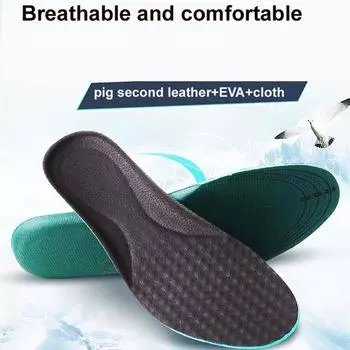 № 8, мягкие дышащие кожаные стельки с дезодорантом, мгновенно впитывающие пот, стелька для обуви, мужские подушечки, кожаные стельки для ухода за ногами 35-40 чёрный